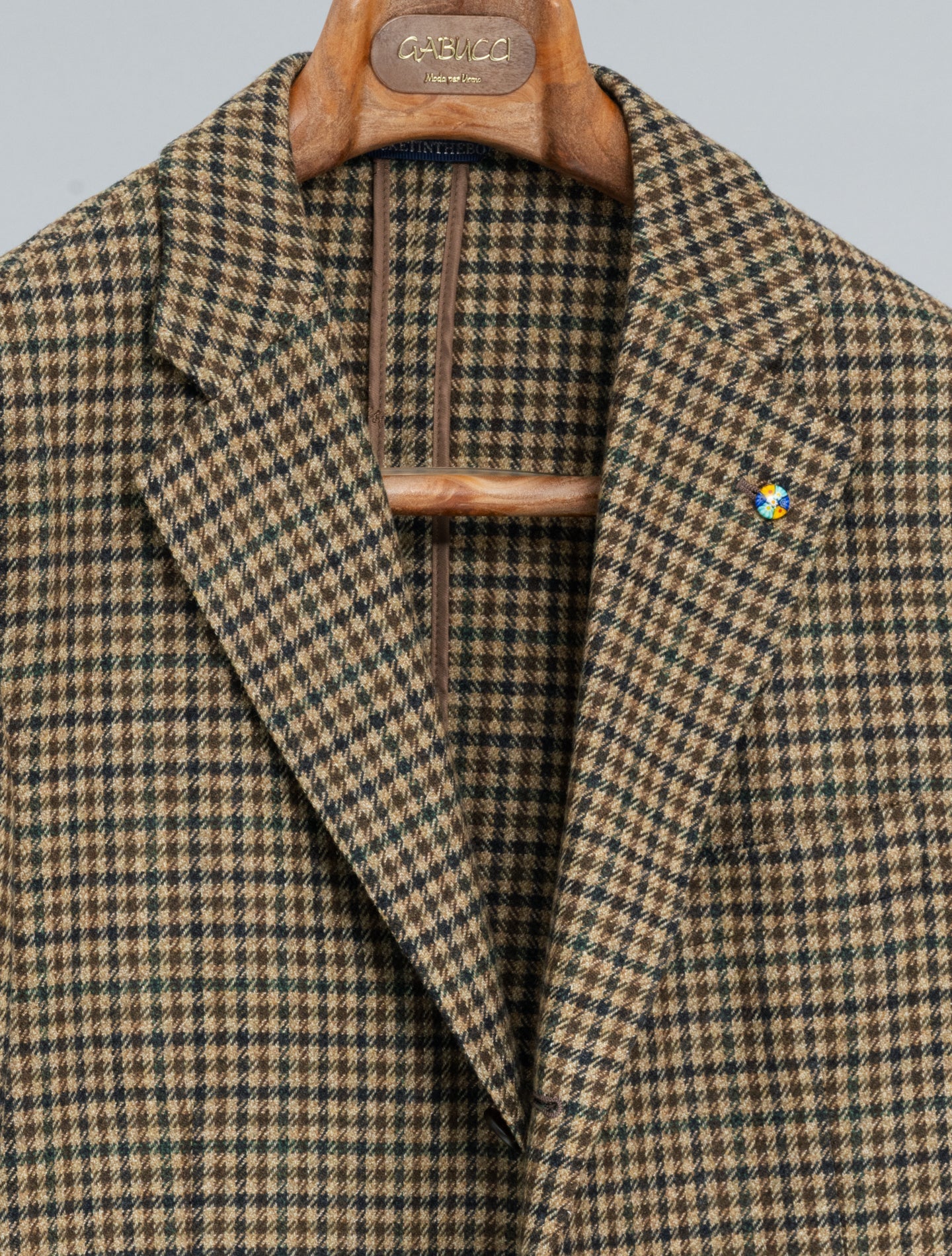 Single Breasted Gun Club Wool Cashmere Jacket Beige Belvest Jackets 48