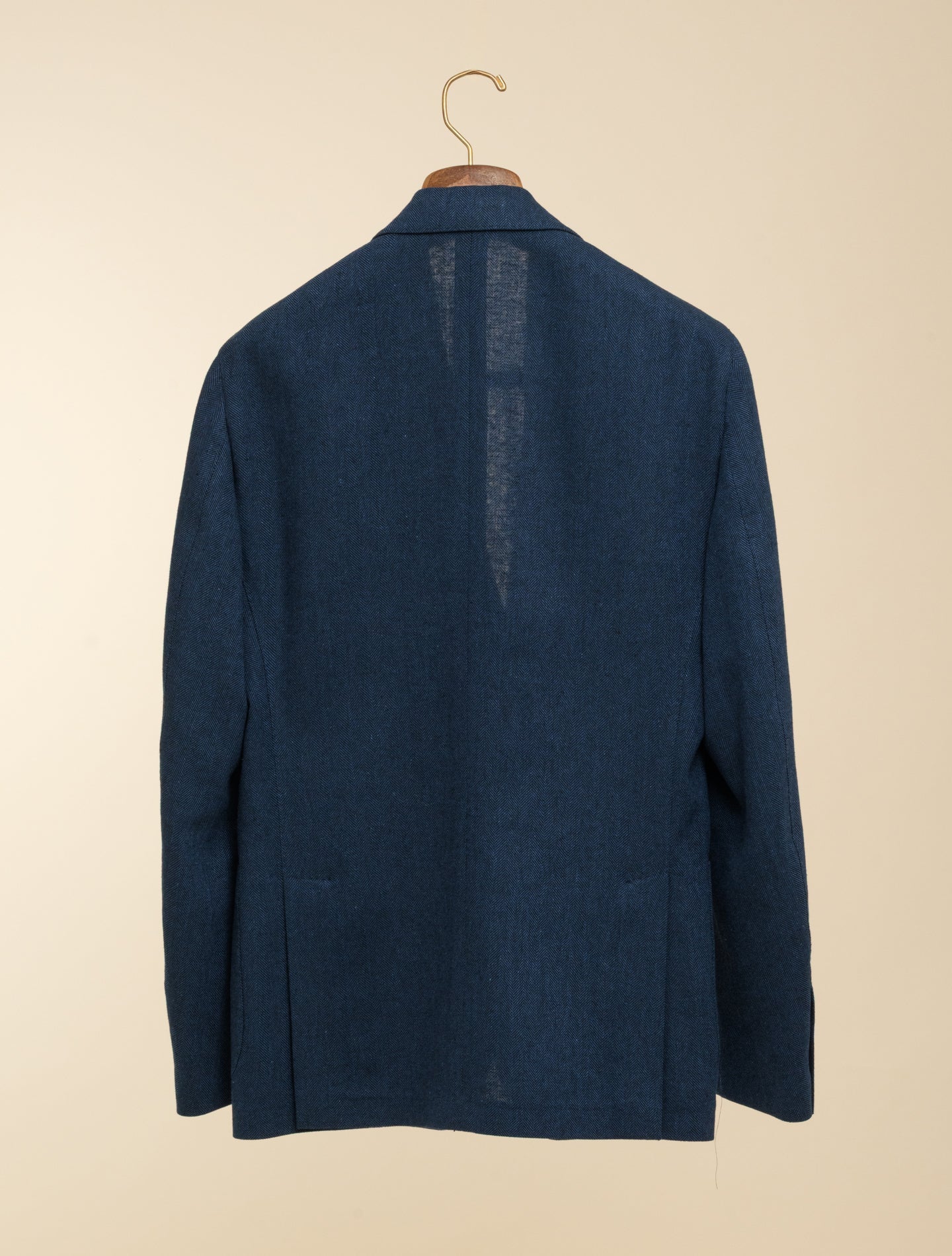 Single Breasted Herringbone Jacket Blue Lardini Jackets 48
