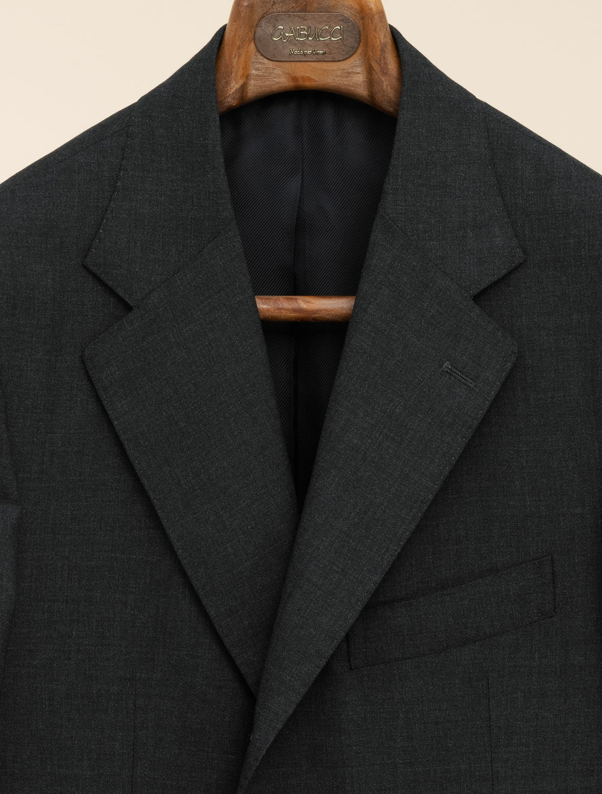 Single Breasted High twist Wool Suit Grey Gabucci Suits 48
