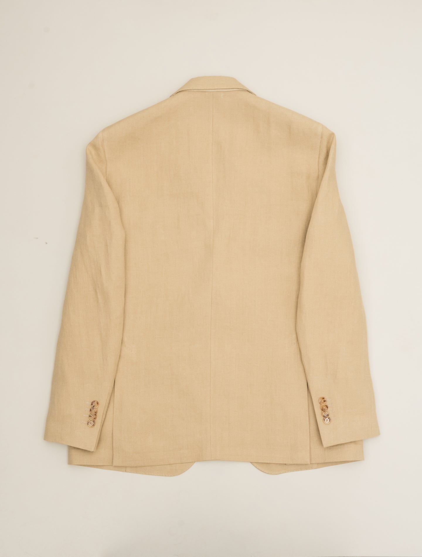 Single Breasted Linen Jacket Beige Lardini Jackets 48