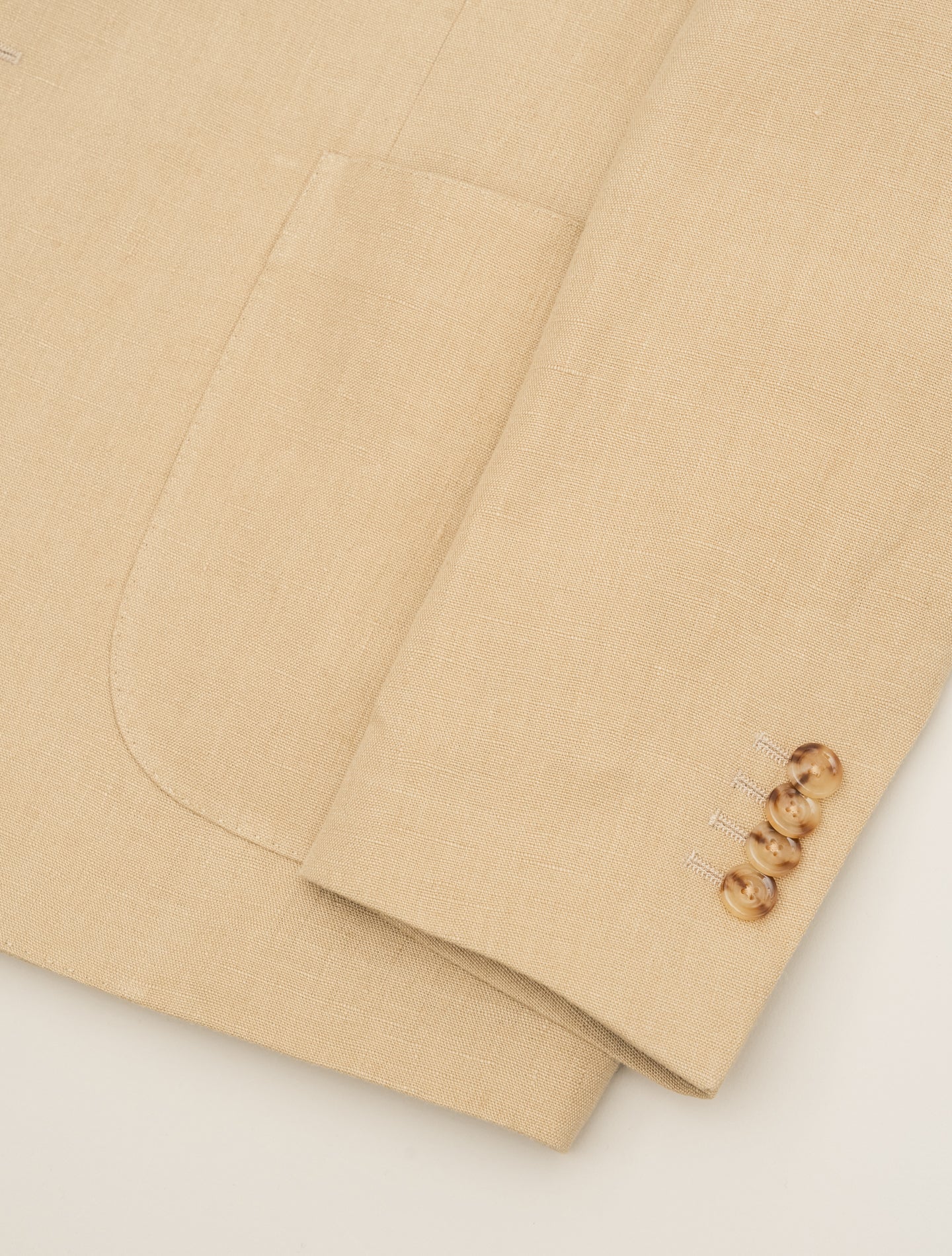 Single Breasted Linen Jacket Beige Lardini Jackets 48
