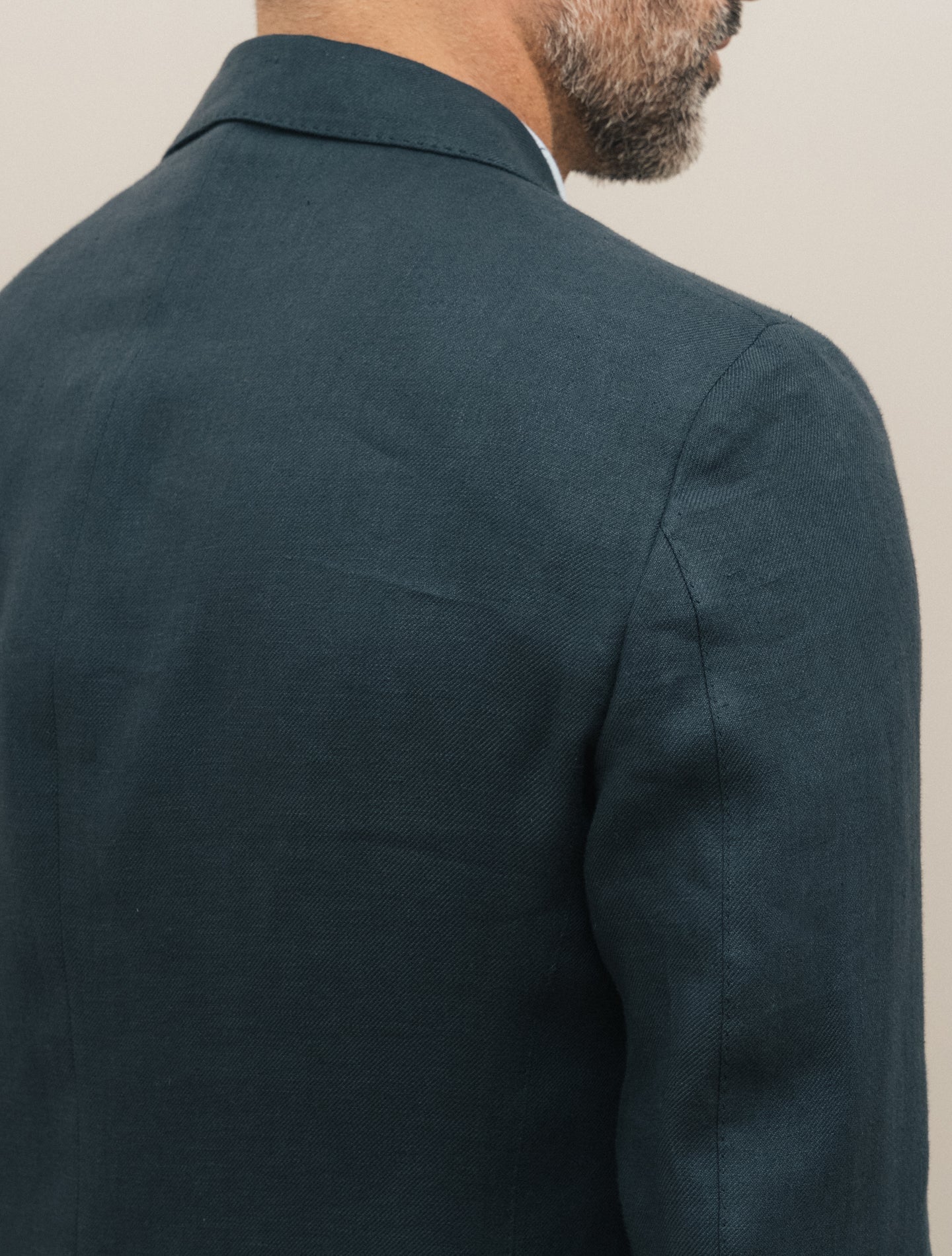 Single Breasted Linen Twill Suit Navy Lardini Suits 48