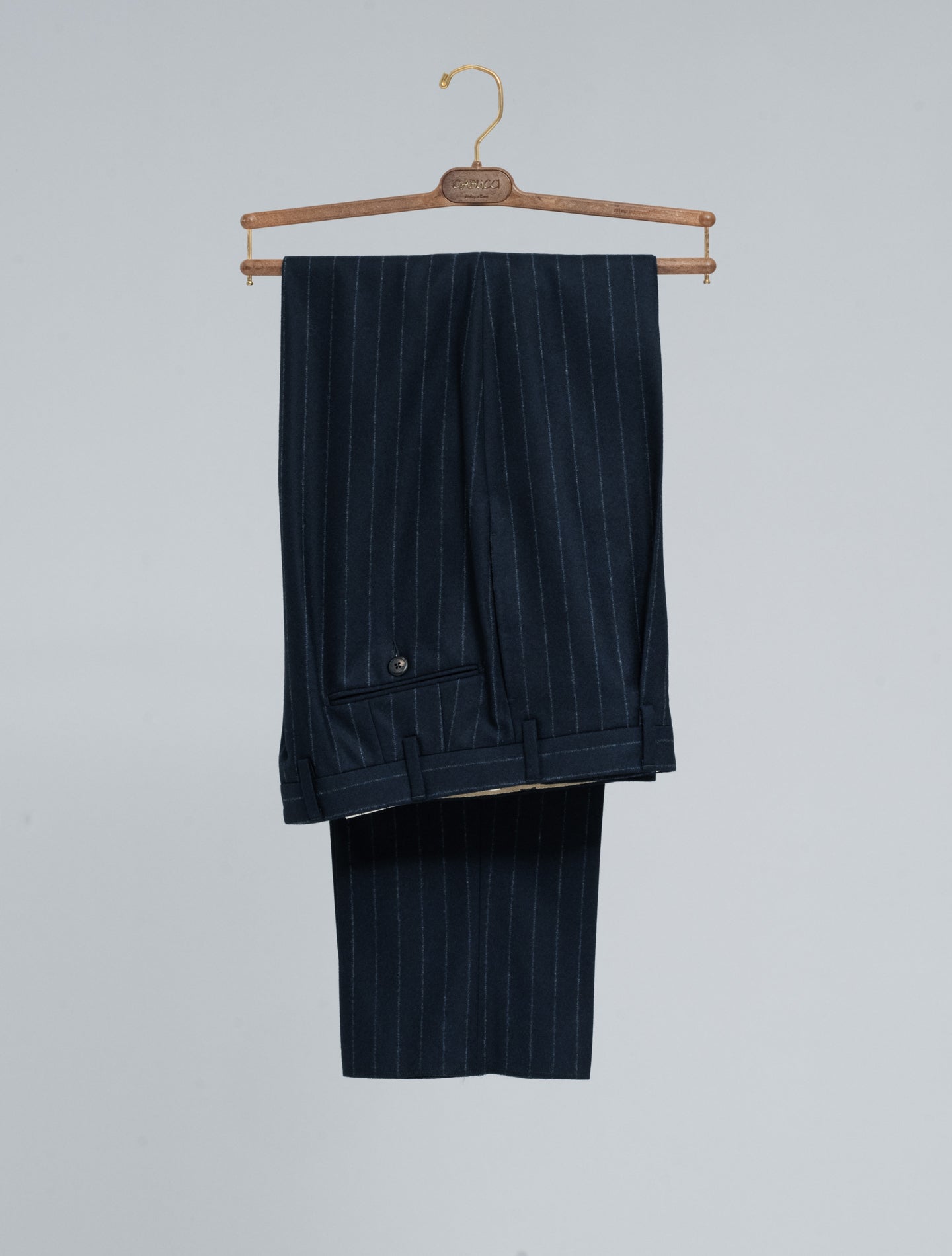 Single Breasted Pinstripe Suit Navy Gigi Suits 48