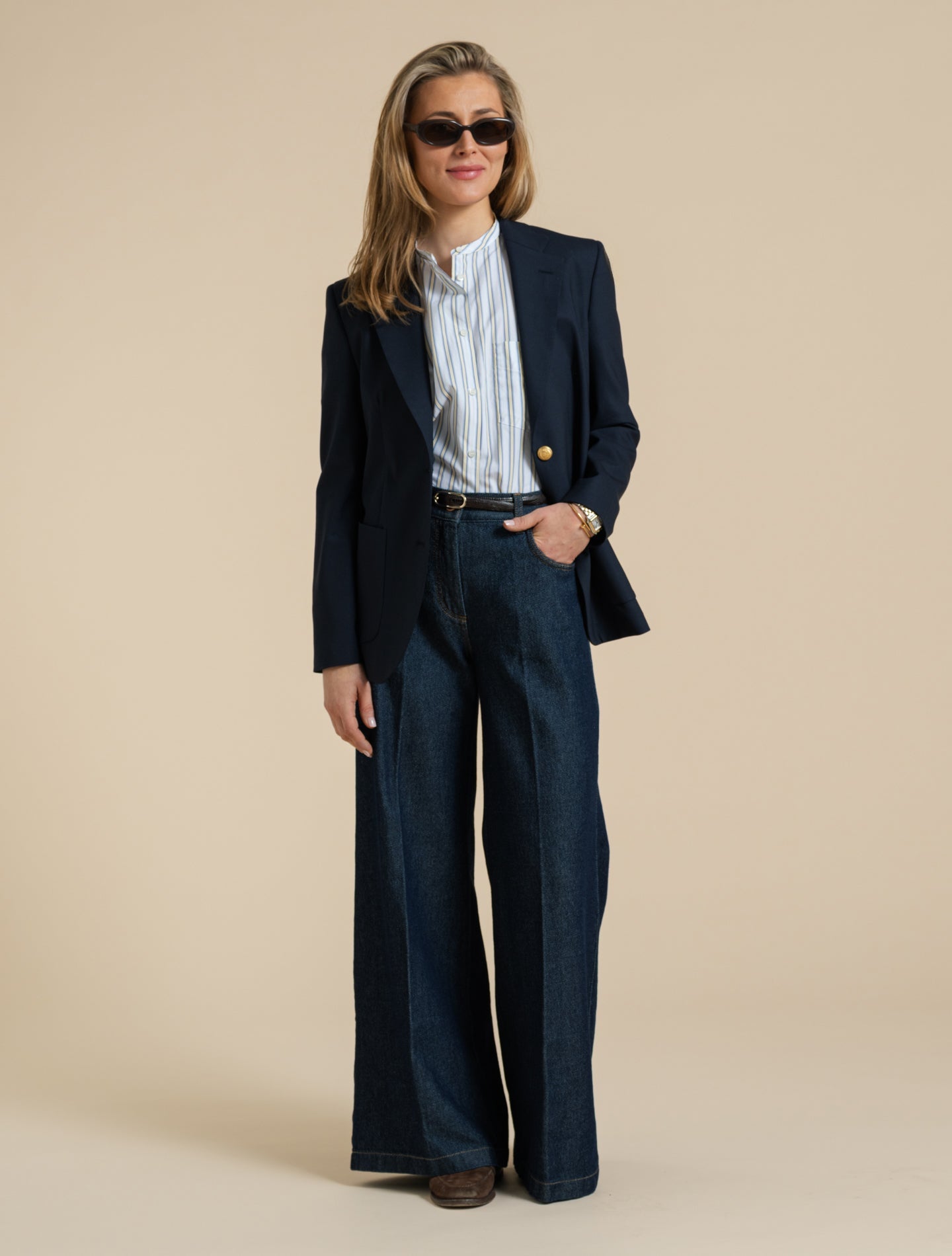 Single Breasted Wool Club Blazer Navy Lardini Jackets IT 38