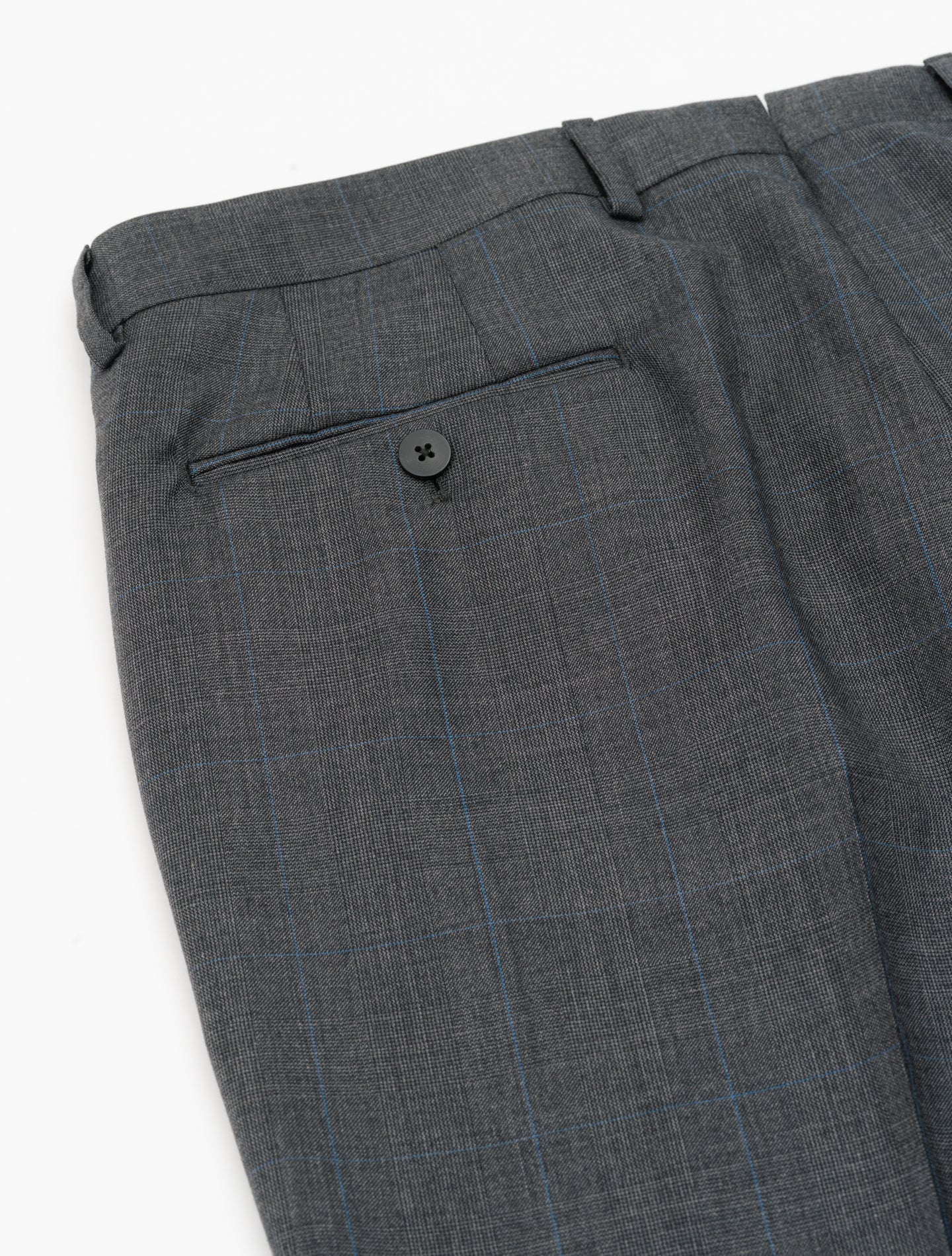 Single Breasted Wool Prince of Wales Suit Grey Caruso Suits 48