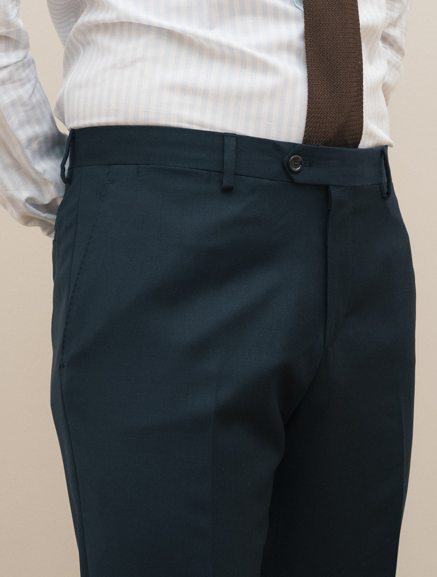 Single Breasted Wool Suit Navy Lardini Suits 46