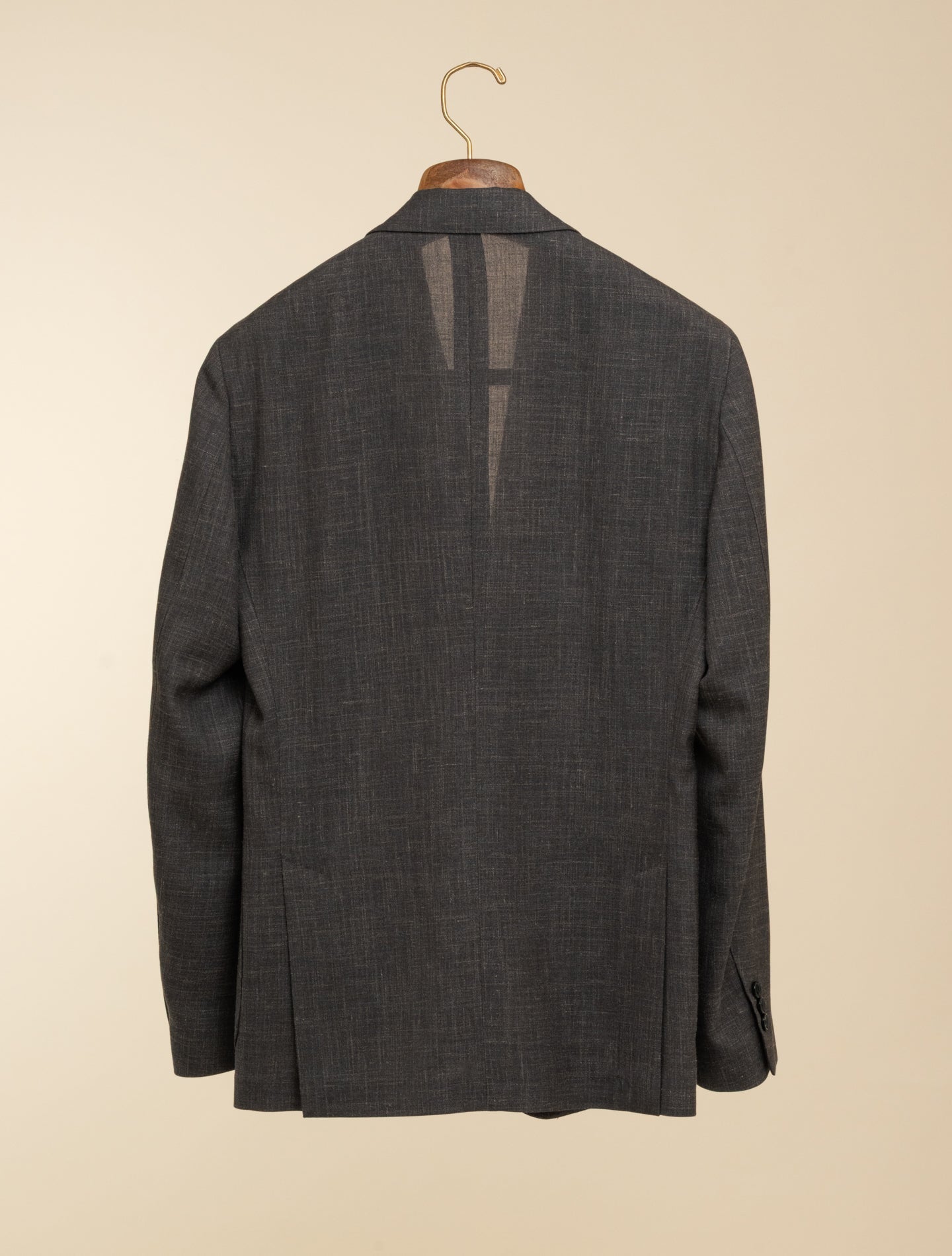 Single Brested Wool Silk Linen Jacket Brown Lardini Jackets 48