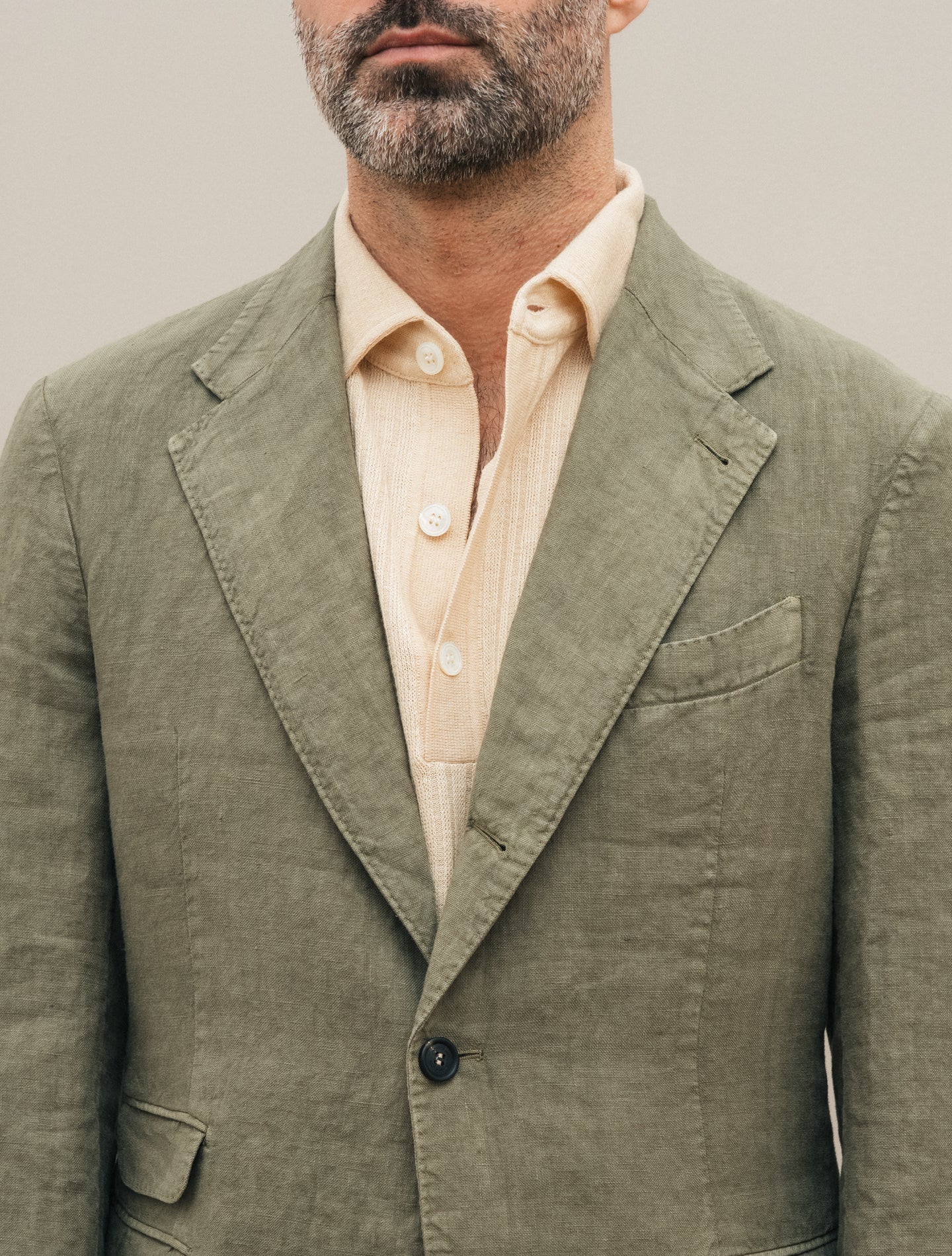 Sloop Single Breasted Linen Suit Green Massimo Alba Suits 46