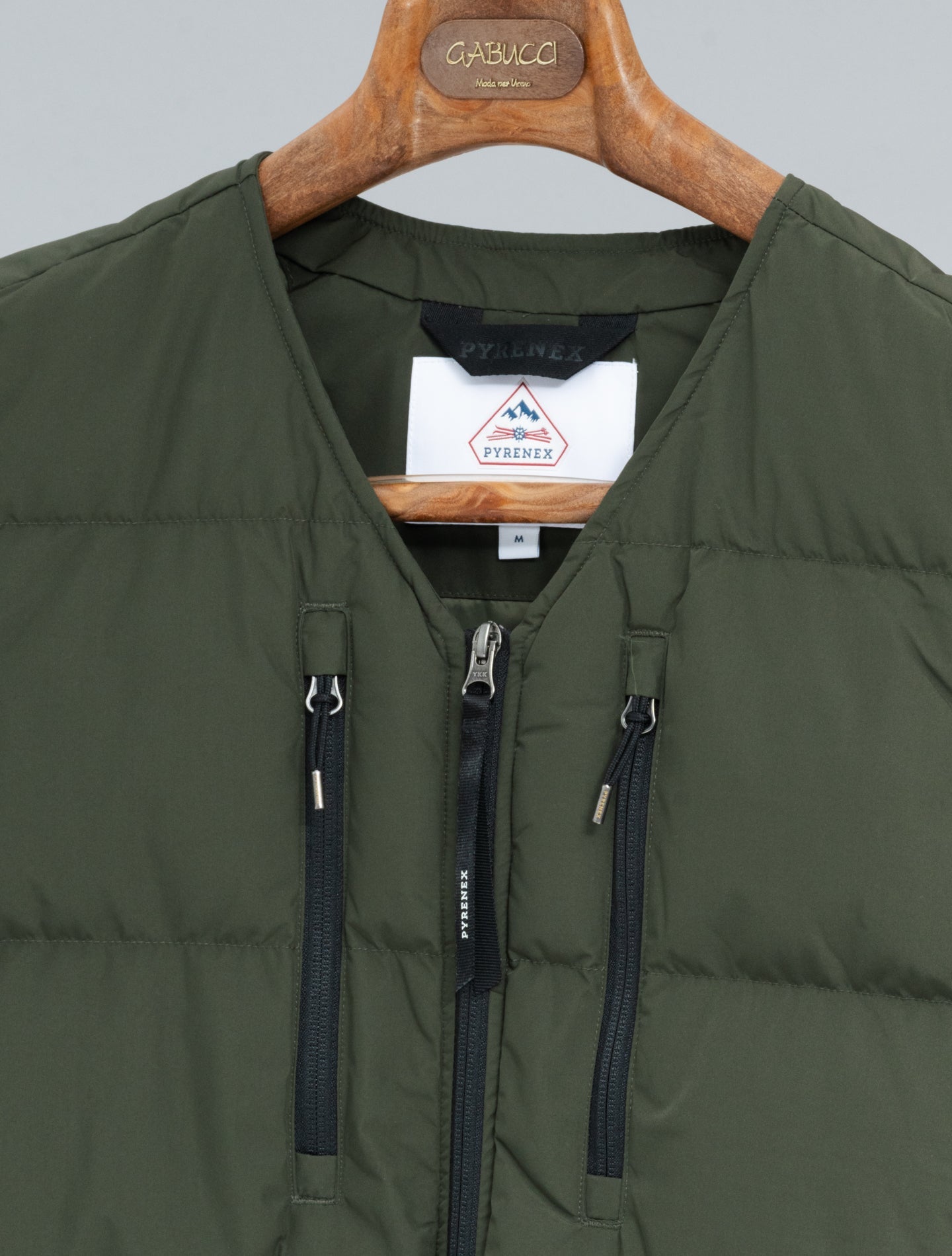 Solace Lightweight Down Vest Deep Khaki Pyrenex Outerwear M