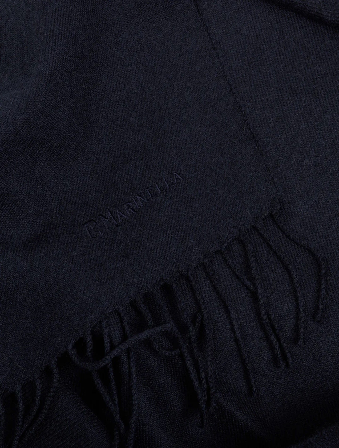 Solid Wool Scarf Navy Marinella Scarves 30x180
