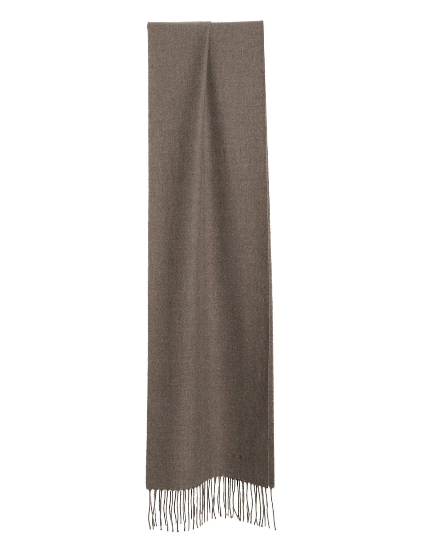 Solid Wool Scarf Taupe Marinella Scarves 30x180