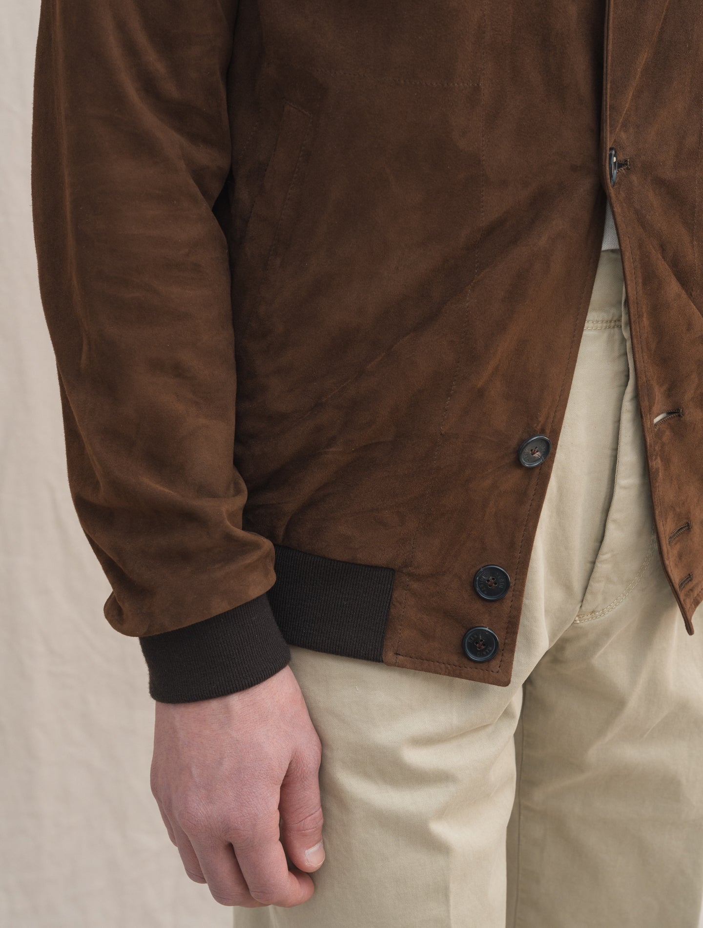 Suede Bomber Jacket Brown Manto Outerwear 48