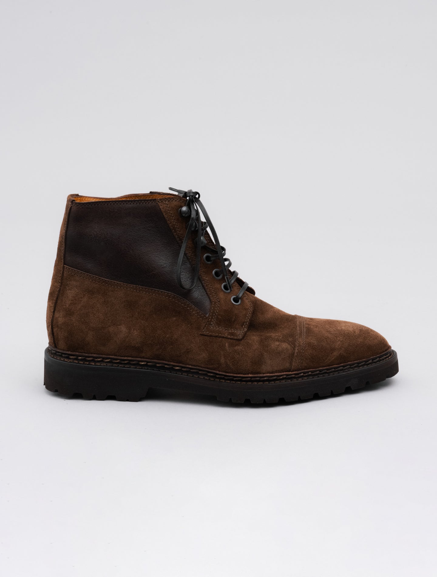 Suede Cap - Toe Boot Brown Belvest Boots 42