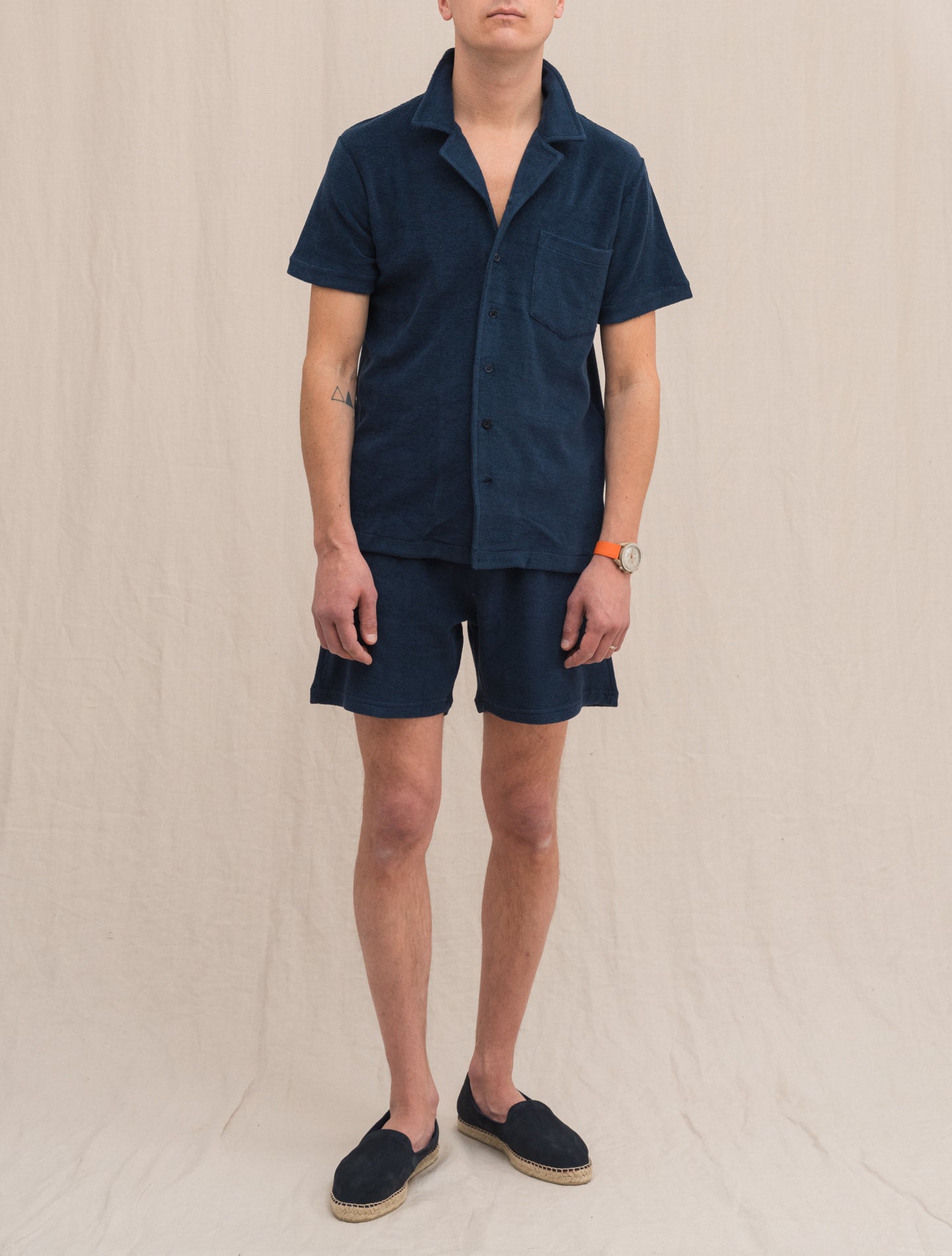 Terry Short Sleeve Shirt Navy The Resort Co Polo shirts S