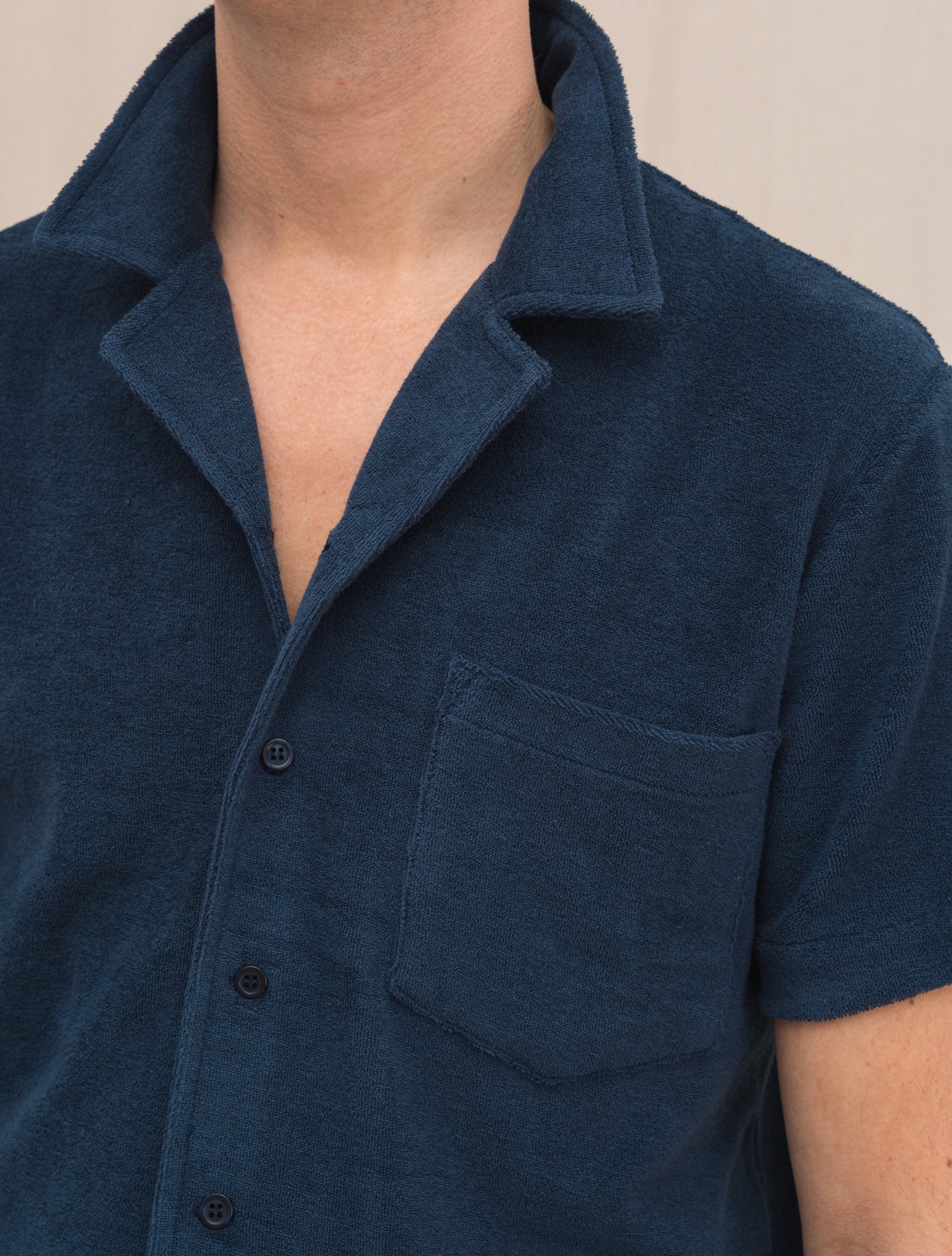 Terry Short Sleeve Shirt Navy The Resort Co Polo shirts S