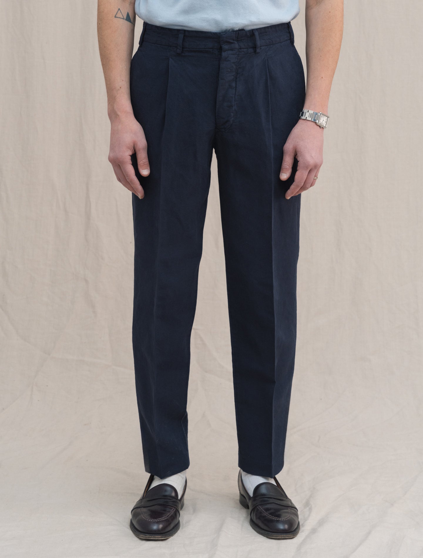 Tonga Canapa Cotton Trousers Navy Gigi Trousers 46