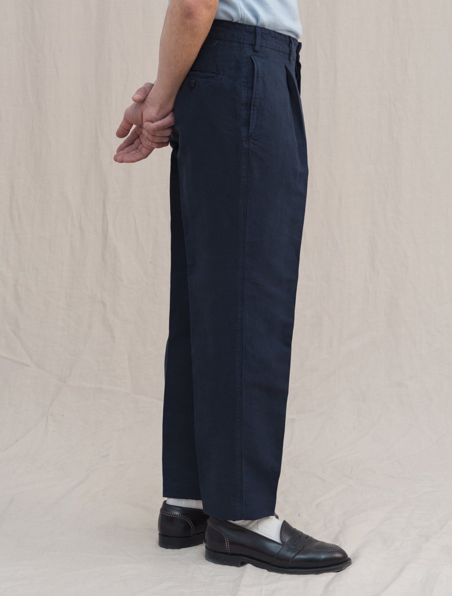 Tonga Canapa Cotton Trousers Navy Gigi Trousers 46