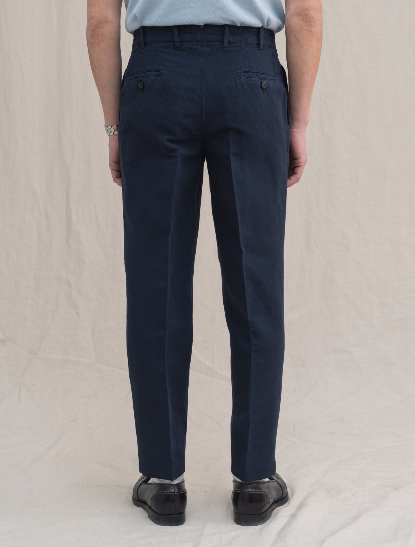 Tonga Canapa Cotton Trousers Navy Gigi Trousers 46