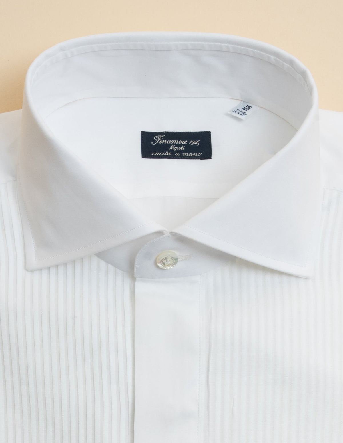 Tuxedo Shirt White Finamore Shirts 38