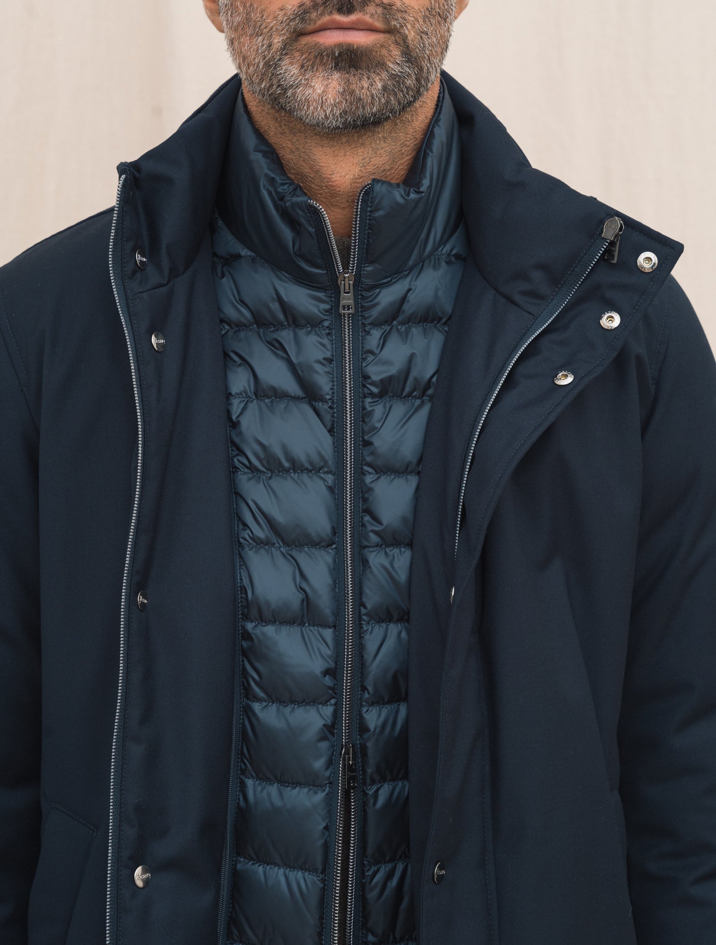 Ulta Light Padded Carcoat Navy Herno Outerwear 48