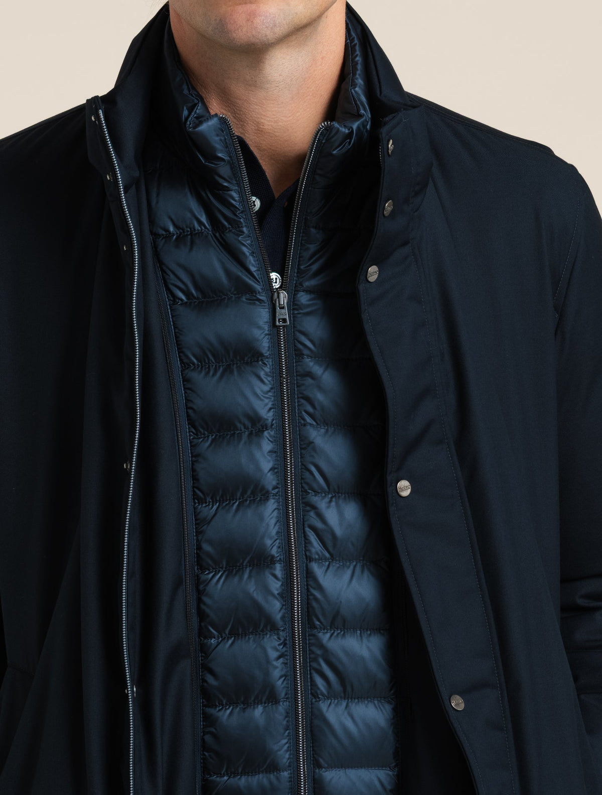 Ulta Light Padded Carcoat Navy Herno Outerwear 48