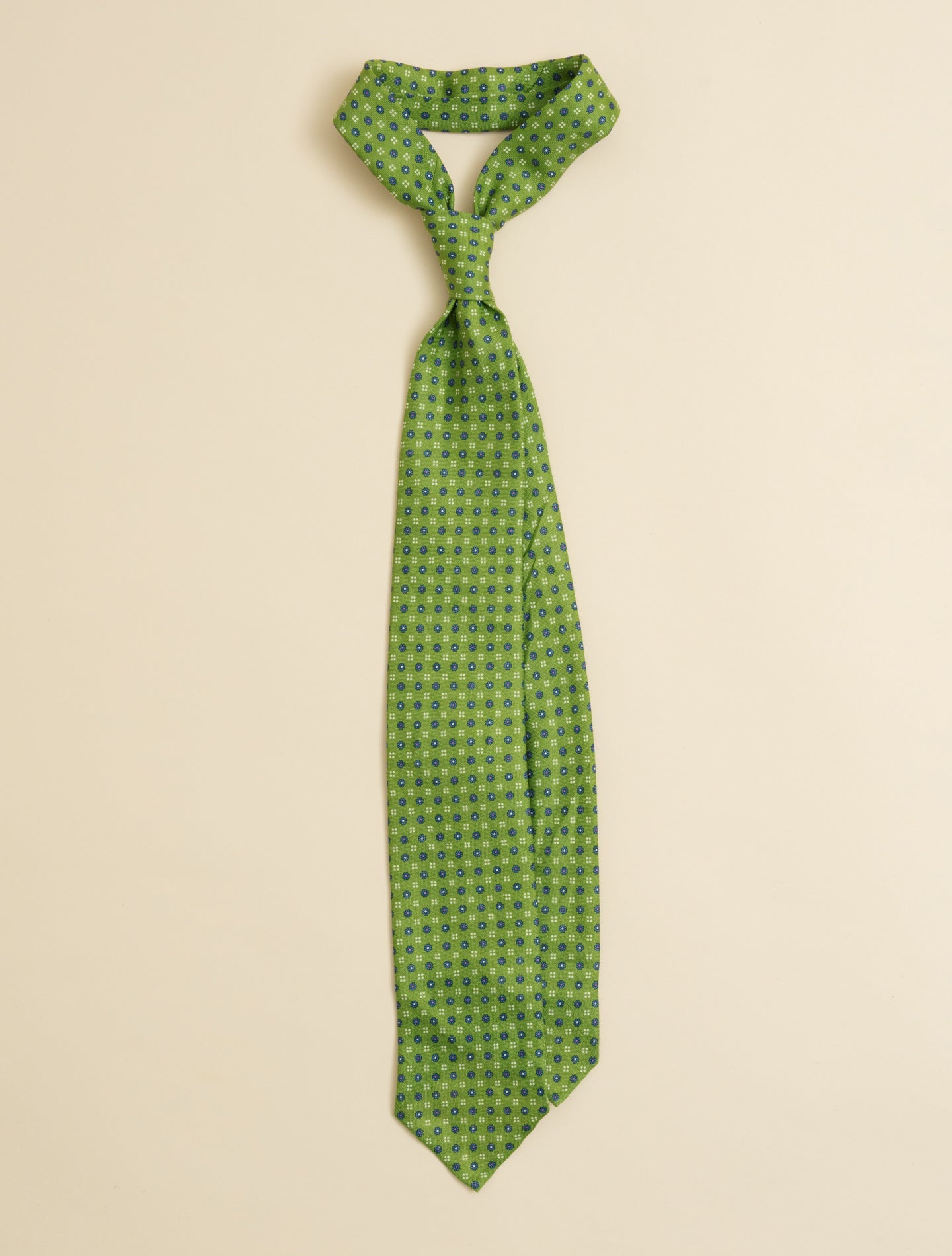 Unlined Linen Tie Green Marinella Ties One Size