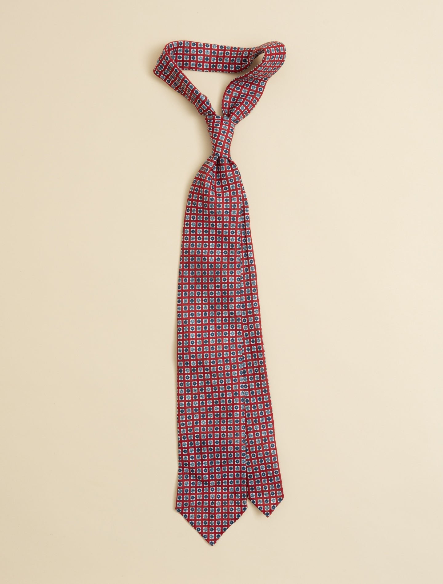 Unlined Linen Tie Red Marinella Ties One Size