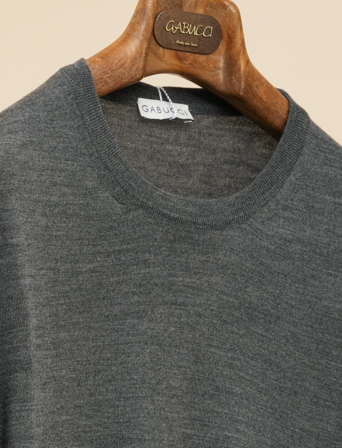 Wish Wool Crewneck Grey Gabucci Knitwear 48