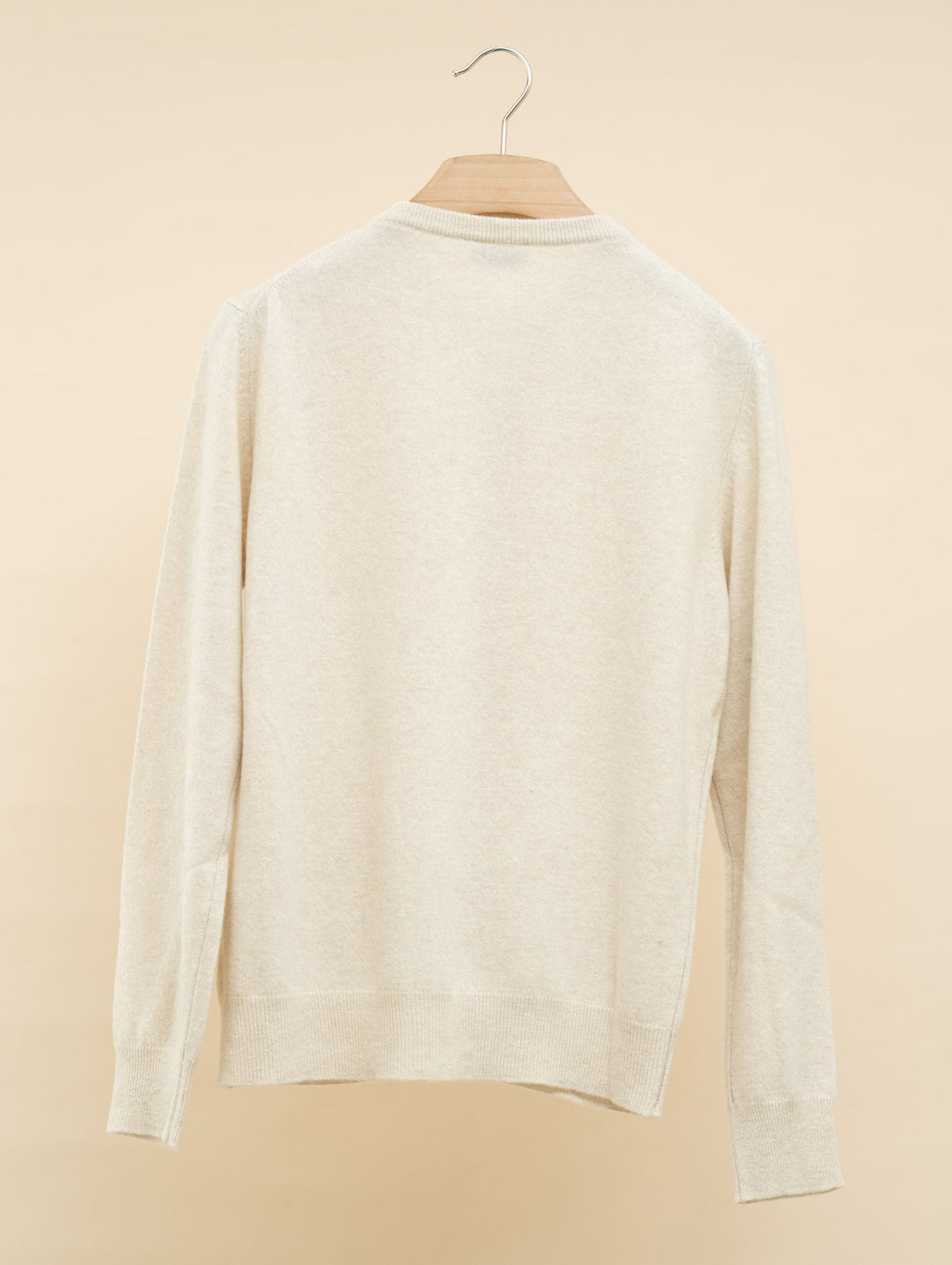 Wool Cashmere Cardigan Beige Morgano Knitwear IT 40