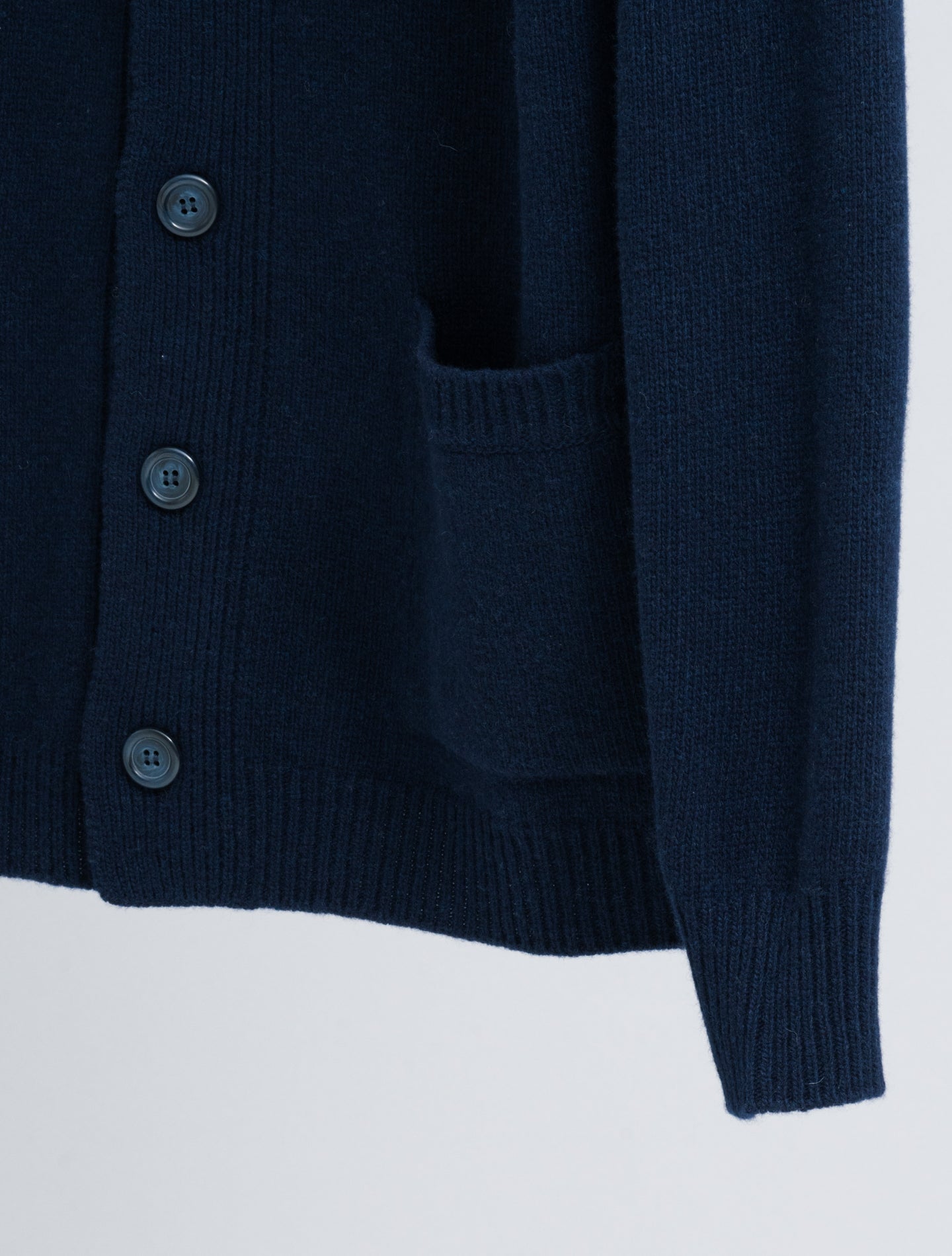 Wool Cashmere Cardigan Deep Navy Morgano Knitwear 46