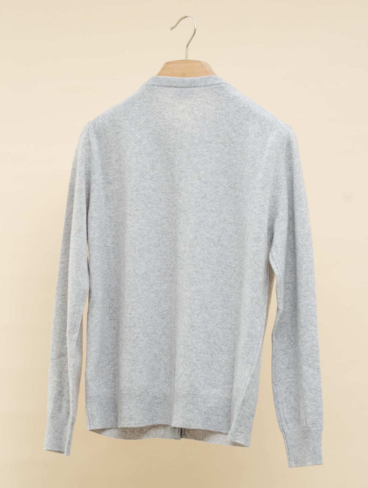 Wool Cashmere Cardigan Grey Morgano Knitwear IT 40