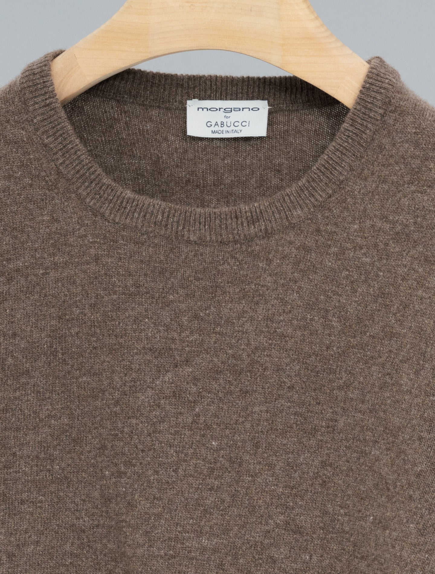 Wool Cashmere Crewneck Cacao Morgano Knitwear IT 40