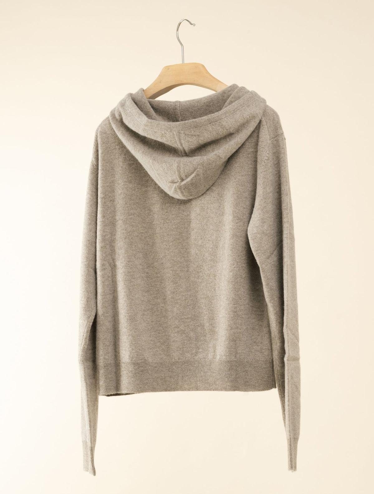 Wool Cashmere Hoodie Tortora Aspesi Knitwear IT 40
