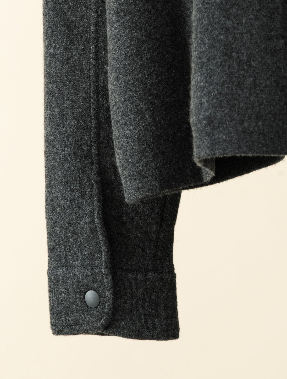 Wool Cashmere Knit Jacket Charcoal Aspesi Knitwear IT 40
