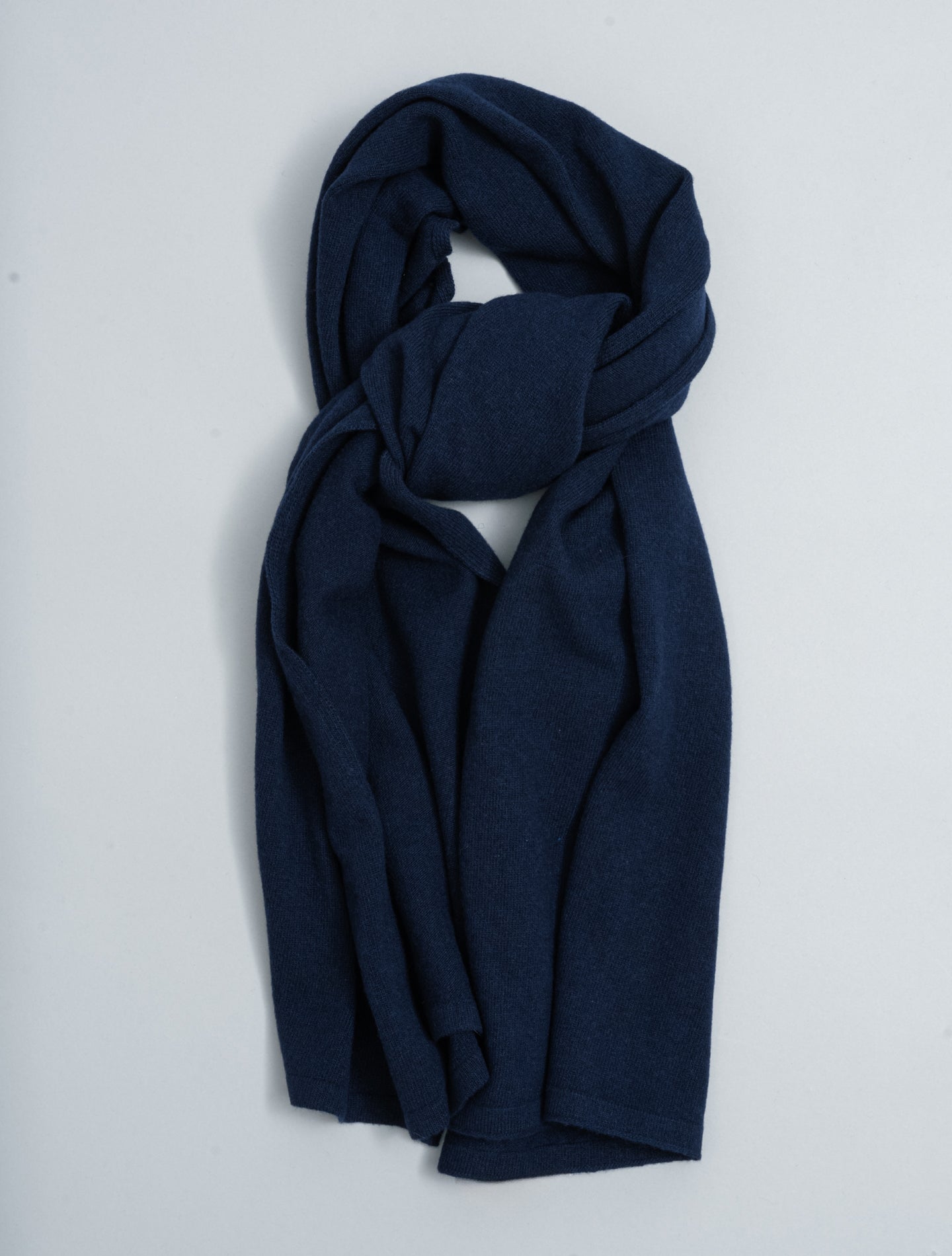 Wool Cashmere Scarf Navy Morgano Scarves One Size