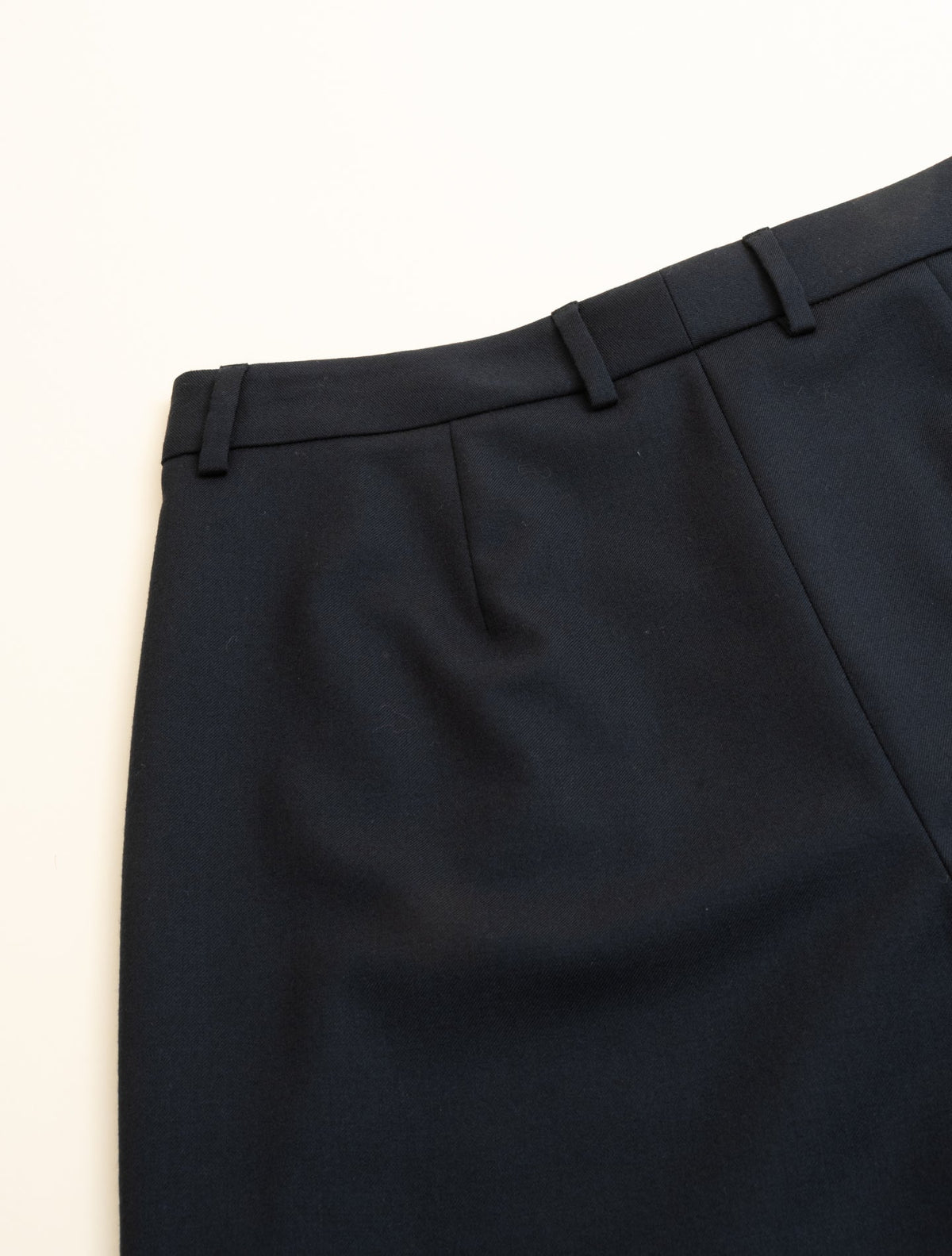 Wool Pleated Tailored Trousers Navy Lardini Trousers IT 38
