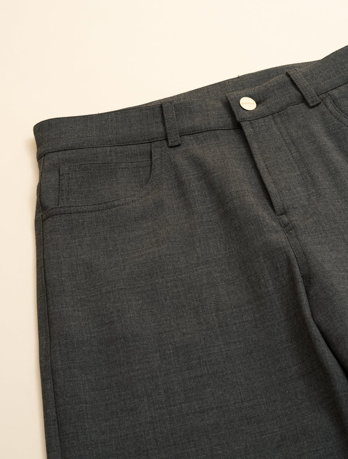 Wool Stretch 5-Pocket Trousers Grey Slowear Trousers IT 38