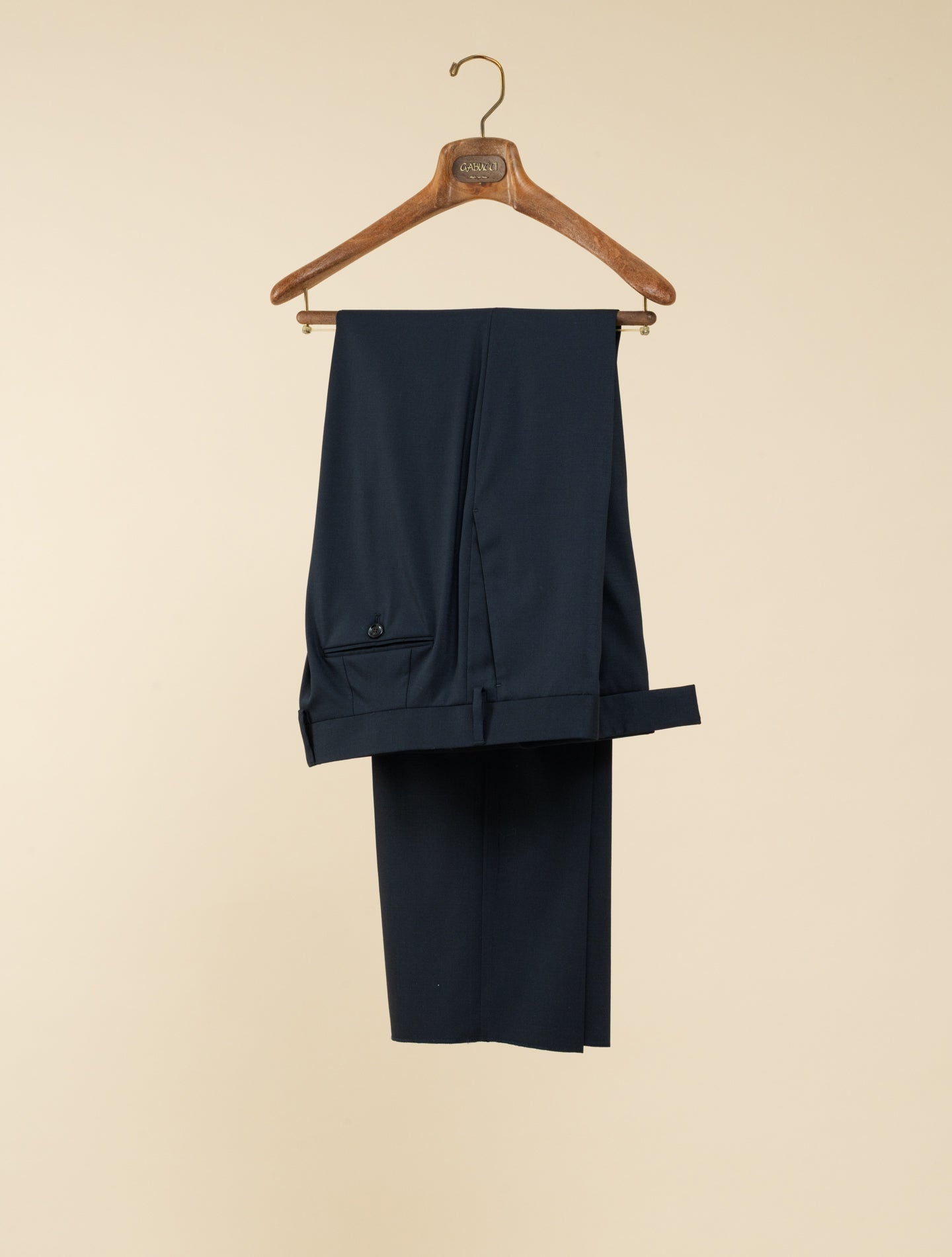 Wool Suit Trousers Navy Lardini 48