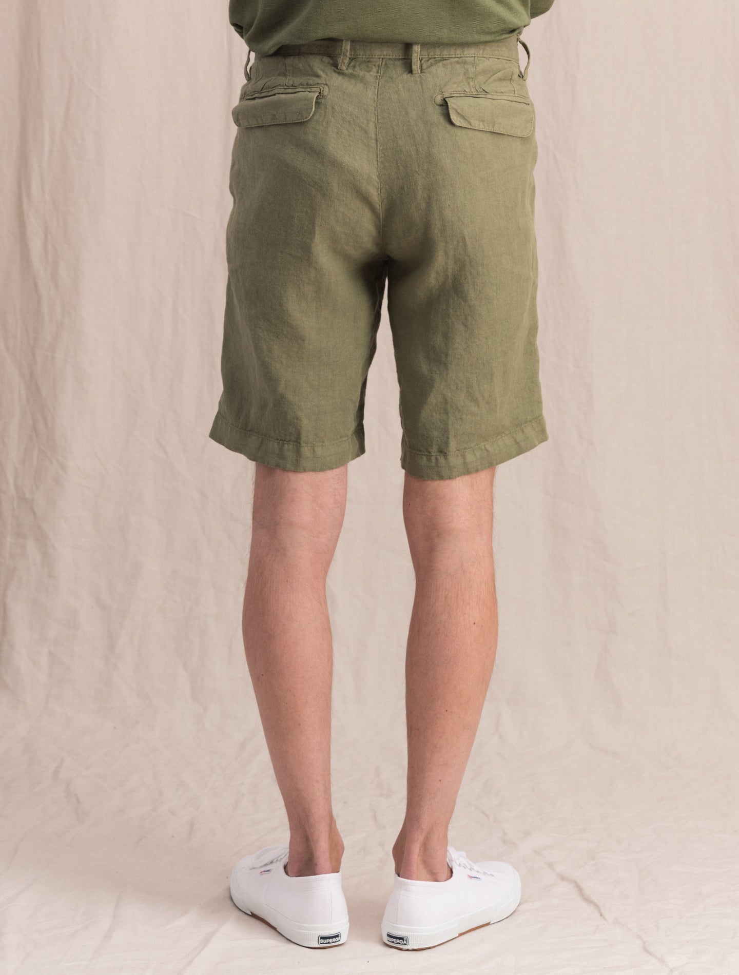 Alaccia Linen Shorts Green Massimo Alba Shorts 46