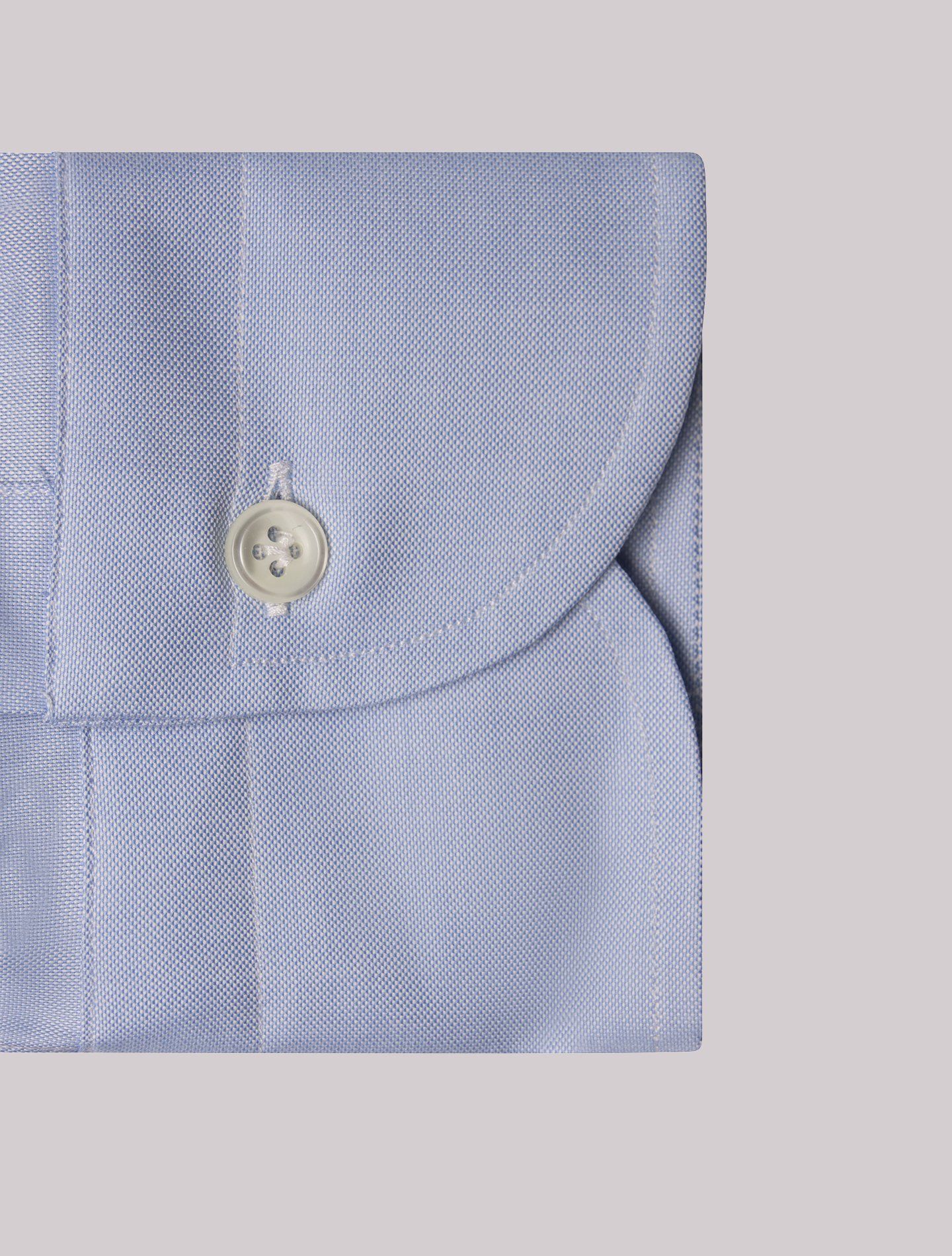 Button Down Standard Shirt Pinpoint Light blue Mazzarelli Shirts 37