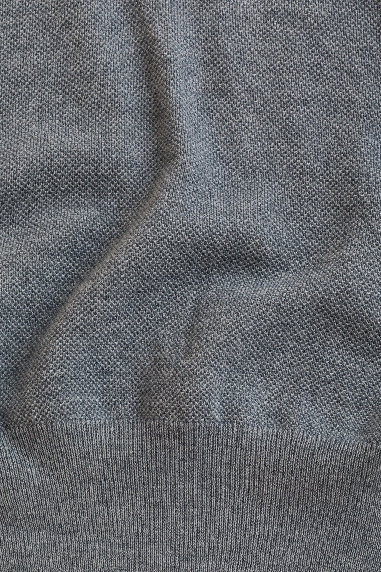 Cotton Cashmere Structured Knitted Polo Shirt Dusty Blue Fioroni Polo shirts 46