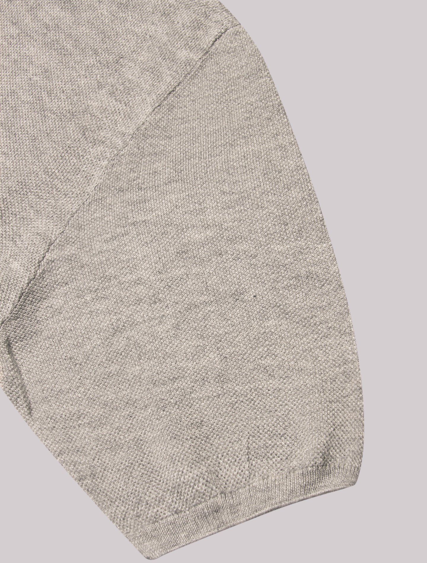 Cotton Cashmere Structured Knitted Polo Shirt Grey Fioroni Polo shirts 46
