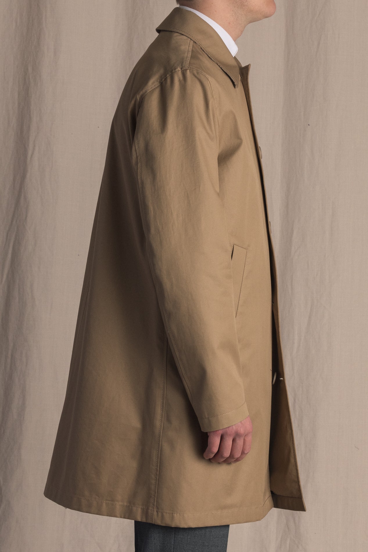 Cotton Rain Coat Sand Herno Outerwear 48
