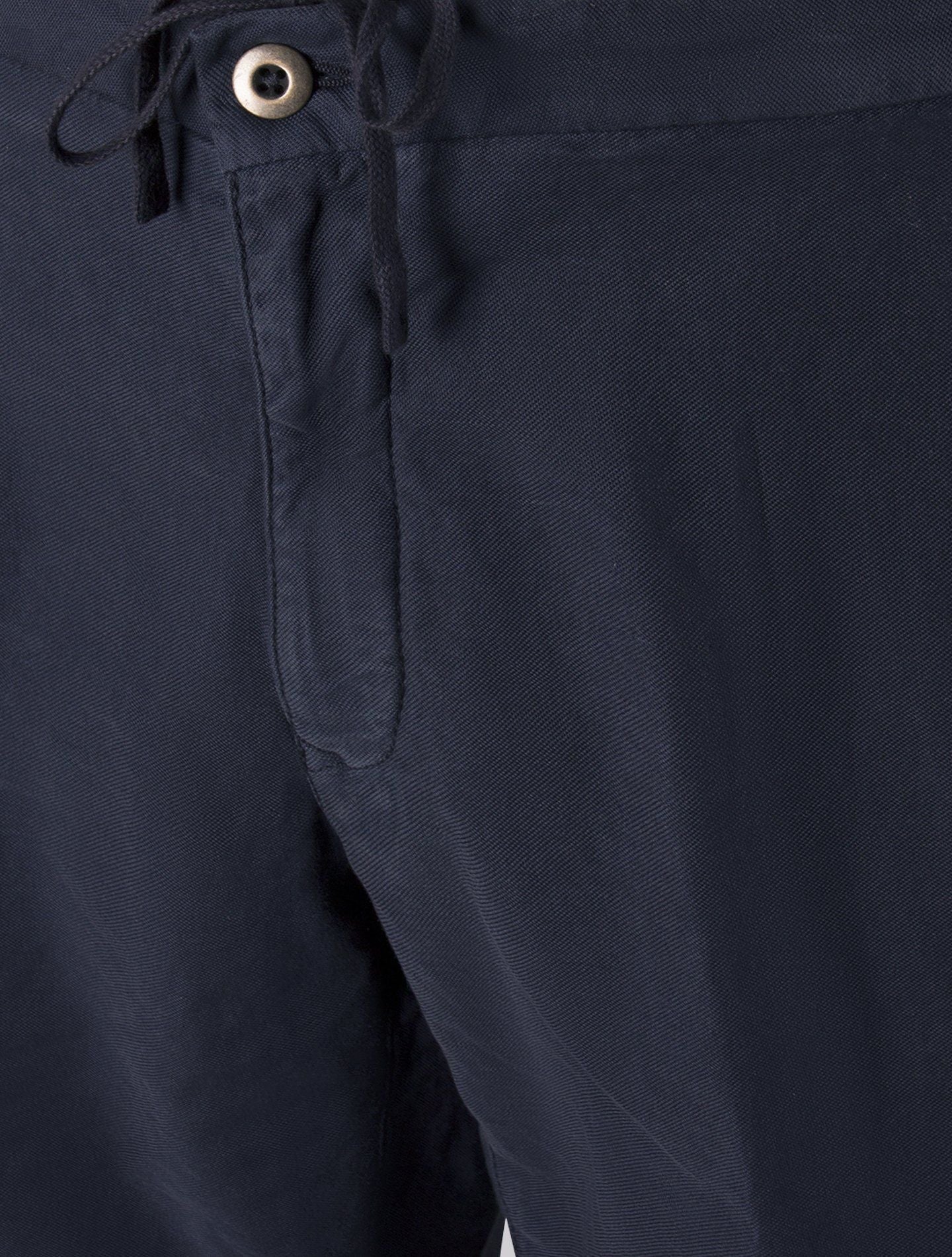 Cotton Regular Fit Drawstring Shorts Navy Incotex Trousers 29