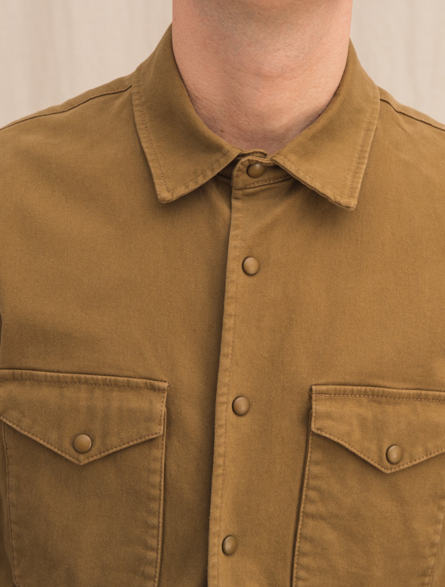 Cotton Stretch Overshirt Mustard Mazzarelli Jackets S
