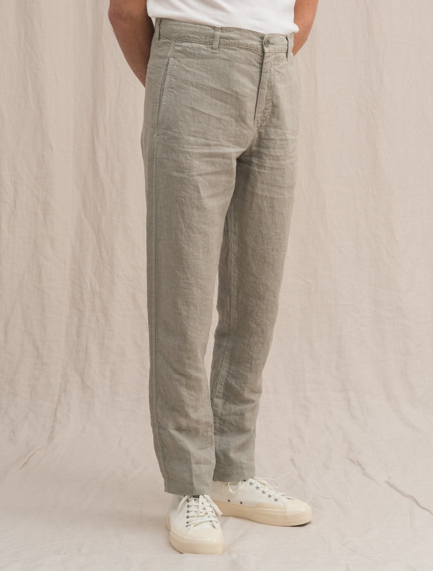 Funzionale Linen Trouser Khaki Aspesi Trousers 46