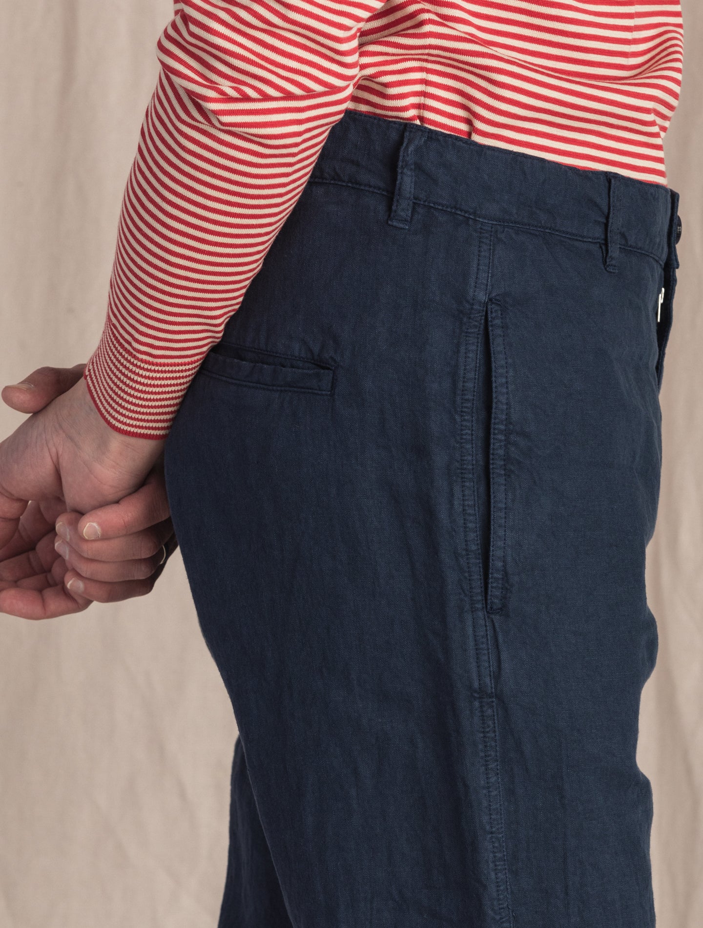 Funzionale Linen Trouser Navy Aspesi Trousers 46