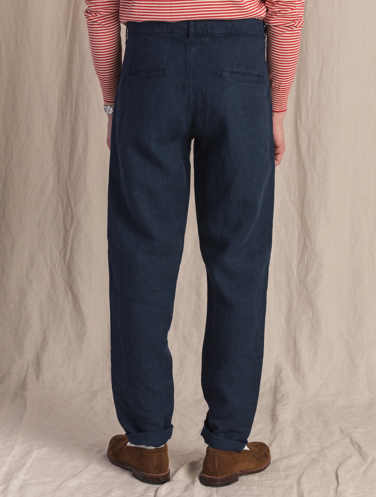 Funzionale Linen Trouser Navy Aspesi Trousers 46