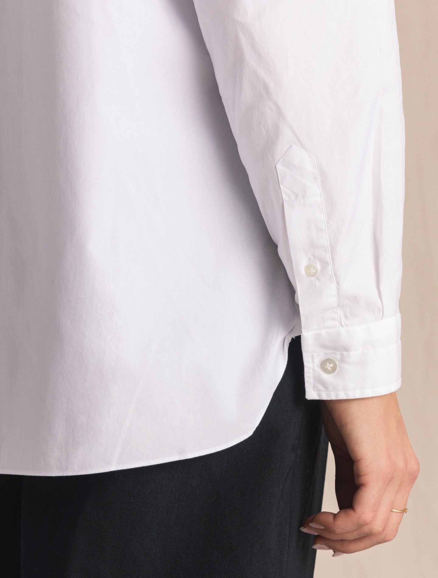 Grace Relaxed Washed Pinpoint Shirt White Finamore Shirts IT 38