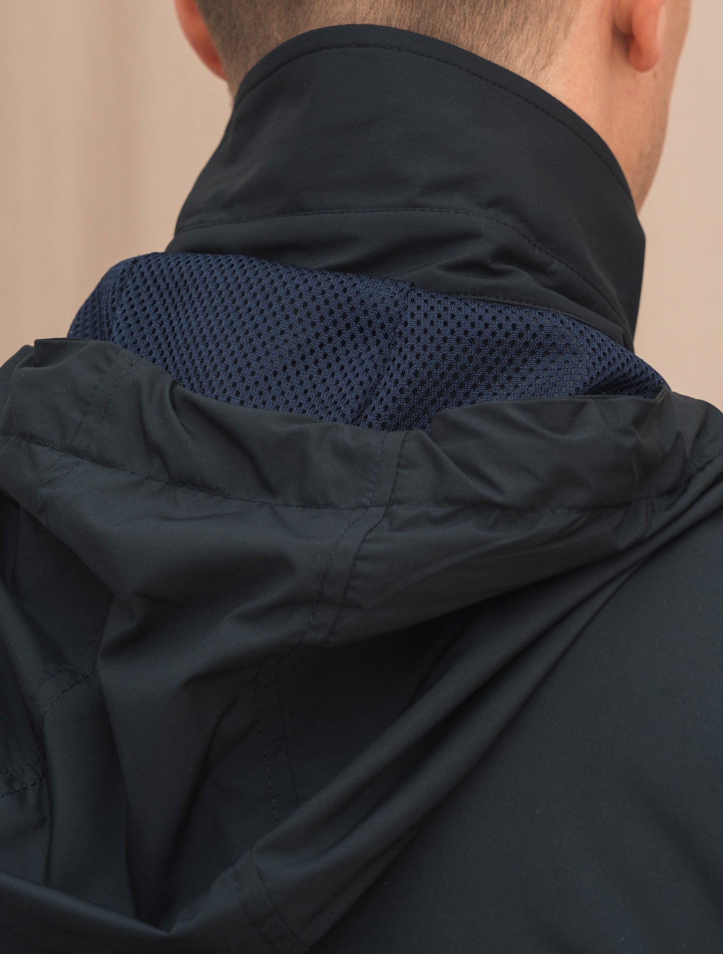 Hooded Coach Jacket Navy Herno Outerwear 48